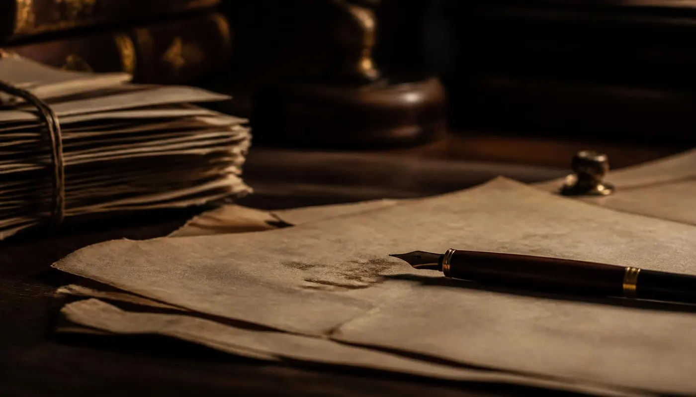 Legal documents on a desk